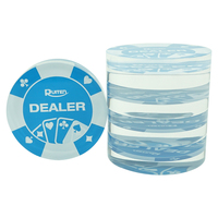 Offre Spéciale 1 PC acrylique 70mm diamètre en appuyant sur le distributeur de jetons de Poker Transparent