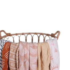 70% 竹 + 30% オーガニックコットンモスリン織り通気性充填防止GOTS認証カスタマイズ可能な赤ちゃんおくるみブランケット - Product Image 1