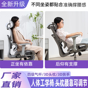 Ergonomic Office Chair With Lumbar Support Adjustable Backrest For Home And Commercial Use - Product Image 5