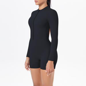 Combinaison de sport une pièce grande taille pour femme, séchage rapide, extensible dans quatre directions, taille élastique, dos nu, effet push-up fessier - Product Image 5