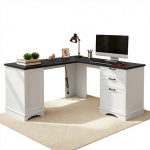 Bureau de direction commercial moderne pliable en bois massif pour secrétaires et patrons - Design nordique personnalisé - Product Image 2