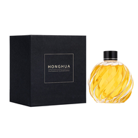 Diffuseur de parfum d'ambiance de luxe en verre grande capacité avec bouchon en bois, 100 ml et 250 ml