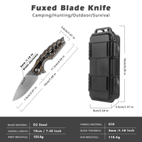 Couteau de sauvetage à haute dureté, pratique, pour le camping en plein air, la chasse, couteau pliant en acier poudré