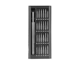 Set Obeng Multifungsi dari Paduan Aluminium, 24 in 1, Set Presisi untuk Perbaikan dan Pembongkaran Ponsel