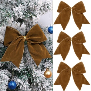 <b>Christmas</b> Velvet <b>Large</b> Bow Country Wreath Retro Velvet Ribbon Holiday Ornament for <b>Christmas</b> <b>Tree</b> Wreath - Product Image 5