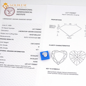 Diamants de laboratoire IGI 1ct/1.5ct/2ct/3ct, différentes formes de taille, VVS VS couleur D, HPHT CVD, diamants créés en laboratoire pour la fabrication de bijoux - Product Image 2