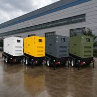 Générateur diesel JSST, alternateur sans balais à fil de cuivre 100 %, 20 kVA, 50 Hz, groupe électrogène diesel sur remorque pour chantier de construction