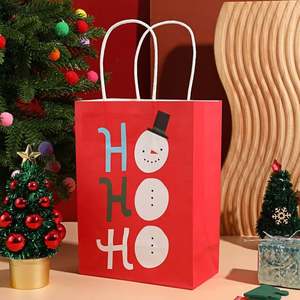 Hot Sale High Quality Eco-Friendly Durable Santa Claus Kraft Paper Tote <b>Bag</b> Christmas Gift Shopping Promotion Candy <b>Bags</b> - Product Image 5