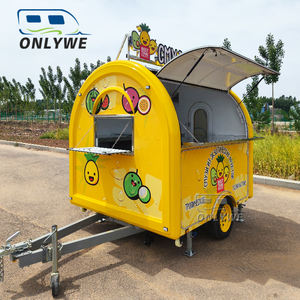 ONLYWE Remorques alimentaires à vendre par le propriétaire Mini chariot à hot-dog <span class=keywords><strong>Achat</strong></span> de camion de nourriture Remorque alimentaire avec équipements de cuisine complets - Product Image 6