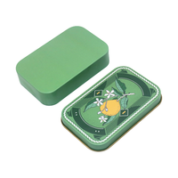 Boîte en métal rectangulaire de poche personnalisée, vente en gros, qualité alimentaire, emballage pour bonbons et menthes, petit conteneur de rangement portable