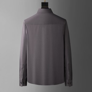 <span class=keywords><strong>Camisa</strong></span> de Manga Larga para <span class=keywords><strong>Hombre</strong></span>, Estilo Vintage, Transpirable, Antiarrugas, con <span class=keywords><strong>Rayas</strong></span> Verticales Finas, Diseño Clásico en Blanco y Negro para un Look Profesional - Product Image 6