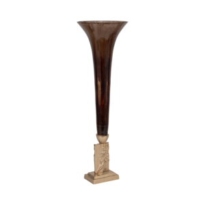 Vaso Alto in Vetro Scultoreo, Vaso Decorativo Contemporaneo per Fiori, per Soggiorno, Casa e Ufficio - Product Image 2