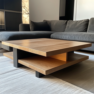 Tùy chỉnh hiện đại sang trọng bảng với quá khổ lưu trữ, đồ nội thất phòng khách 2 Tier <span class=keywords><strong>sofa</strong></span> góc Bàn cà phê - Product Image 5