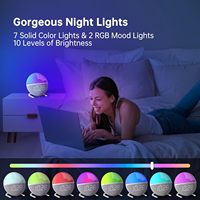 Réveil lumineux personnalisable avec lever de soleil, 7 sonneries, 9 lumières d'ambiance, fonction snooze et minuterie, idéal pour un cadeau personnalisé, chambre à coucher, commande en gros