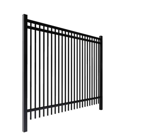 Clôture de jardin minimaliste en aluminium à sommet plat, barrière décorative en métal thermolaqué, clôture de délimitation extérieure personnalisée pour villa - Product Image 6