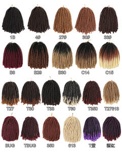 Sortie d'usine Crochet tresse <span class=keywords><strong>bombe</strong></span> torsion tresse Crochet <span class=keywords><strong>cheveux</strong></span> Ombre couleur synthétique moelleux Extension de <span class=keywords><strong>cheveux</strong></span> printemps torsion Crochet <span class=keywords><strong>cheveux</strong></span> - Product Image 6