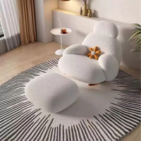 Fauteuil simple JP Nordic moderne et mignon, avec repose-pieds, un fauteuil de détente confortable adapté aux balcons et aux chambres