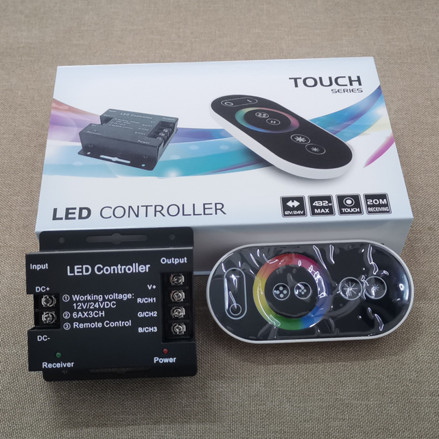 JIUAN JA-031RF RGB RF Wireless Remote Controller DC12V/DC24V 6A/CH LED Strip 3 Channel Common Anode Metal 432W Max 20m Range