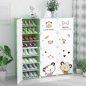 Simple Shoe Cabinet Plastic Dustproof Multi Layer Freestanding Storage Rack For Home Doorway Use Large Capacity Modern Design - Product Image 1