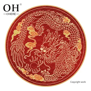 2022 Hot Koop Traditionele Chinese Stijl Monster Nian Dragon Phoenix Vis Lader Plaat Servies Voor Hotel En Bruiloft