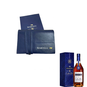 Édition limitée en cuir véritable sac à cartes portefeuille unisexe bleu Logo personnalisé courte promotion directe d'usine pour la marque <span class=keywords><strong>France</strong></span> Cognac - Product Image 1