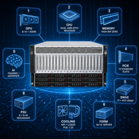 Serveur IA WA5685 G5 6U pour l'apprentissage automatique, l'apprentissage profond et l'inédition IA, testé en entreprise