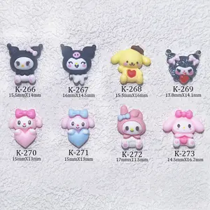 Accessori per cartoni animati in resina di piccole dimensioni Kawaii all'ingrosso Mini Cute 3D Valentine s Day Sweet Nail Art Decoration Charms