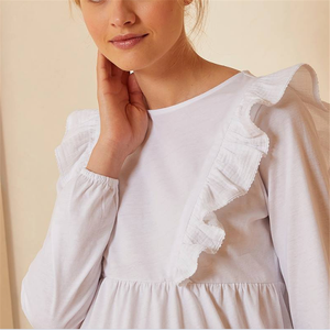 T-shirt d'<span class=keywords><strong>allaitement</strong></span> respirant en chanvre pour l'été, pour femmes, chemises oversize pour mamans - Product Image 6