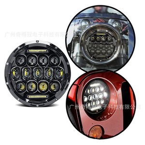 ไฟทำงาน LED ทรงกลม Qidewin ขนาด 7 นิ้ว 69W แบบสองแถว สำหรับขับขี่ออฟโรด สำหรับรถจี๊ปแรงเลอร์ ไฟสปอตติดหลังคา - Product Image 5