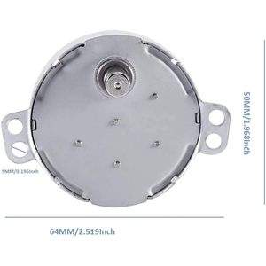Motor Sincrónico XINKEJIA de 3 RPM, Eje de 7mm, 4W, 127V, Motor de Latón para Platos Giratorios con Accesorios - Product Image 2