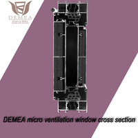 Ventana Abatible de Alta Resistencia de Aleación de Aluminio con Microventilación Moderna, Aislamiento Acústico y Doble Vidrio Templado para Dormitorio o Villa