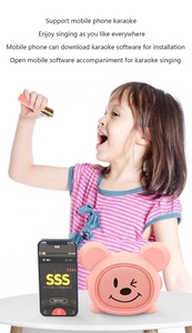 Mini machine à karaoké compatible Bluetooth avec microphone sans fil micro karaoké sans fil haut-parleur cadeaux d'anniversaire pour filles garçons - Product Image 4