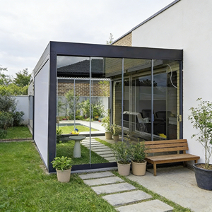 Pérgola, Gazebo, Pabellón Retráctil, Fábrica <span class=keywords><strong>con</strong></span> Certificación CE, Bioclimática, de Aluminio Motorizado, Reforzada, Moderna, para Patio Trasero o <span class=keywords><strong>Terraza</strong></span> - Product Image 2