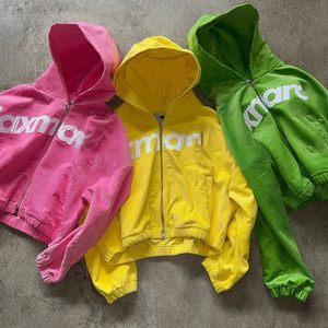 XJYD <strong>Jackets</strong> Supplier Custom Embroidery Patch Logo Highstreet <strong>Jackets</strong> Lady Y2K Clothing Yellow <strong>Corduroy</strong> Zip Up <strong>Jackets</strong> <strong>Women</strong> - Product Image 1
