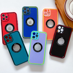 Nuevo agujero de logotipo para iPhone 12 Pro Max Estuches de lujo PC Back <span class=keywords><strong>Hard</strong></span> Heavy Duty Mobile Cover para iPhone 11 Pro Max para Samsung - Product Image 1