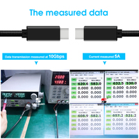 Cable USB Tipo-C de Carga Rápida 5A 100W con Transferencia de Datos de 10Gbps, Conductor de Cobre Puro y Carcasa Metálica para Mostrar Videos y Audio en 4K