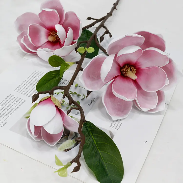 Hot Artificial High Quality silk wedding home decoration yulan magnolia orchid flower