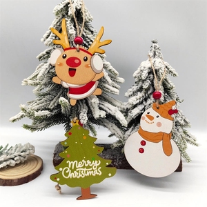 Graziosi Ornamenti in <span class=keywords><strong>Legno</strong></span> per l'<span class=keywords><strong>Albero</strong></span> di Capodanno, Decorazioni Sospese Ecologiche e Originali, Ciondoli Artigianali Unici - Product Image 5