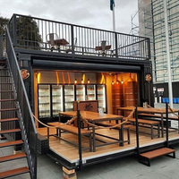 Mini furgoneta móvil pequeña de 2 pisos, 40 pies, 20 pies y 10 pies, envío prefabricado, contenedor de café, tienda, restaurante, precio, comida rápida, comestibles