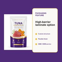 Sachet refermable en PE écologique et recyclable avec bec verseur, qualité alimentaire, pour emballage d'aliments pour chiens et chats, résistant à l'humidité, en Mylar