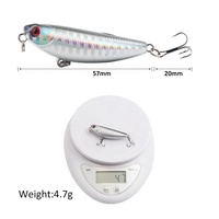 Lushaztop — appât artificiel dur de jeu pour la pêche, leurre pour attraper des poissons, léger, 5.7cm, 4.7g