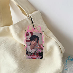 Porte-carte photo en acrylique avec nœud papillon scintillant, porte-carte photo, porte-badge d'identité de 3 pouces, porte-carte de <span class=keywords><strong>bus</strong></span>, porte-carte de crédit, porte-carte bancaire - Product Image 5