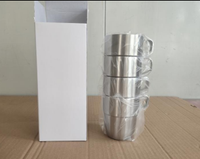 Gobelet isotherme empilable en acier inoxydable de 10 oz pour lait, expresso et café, tasse à eau isolée pour les voyages en extérieur