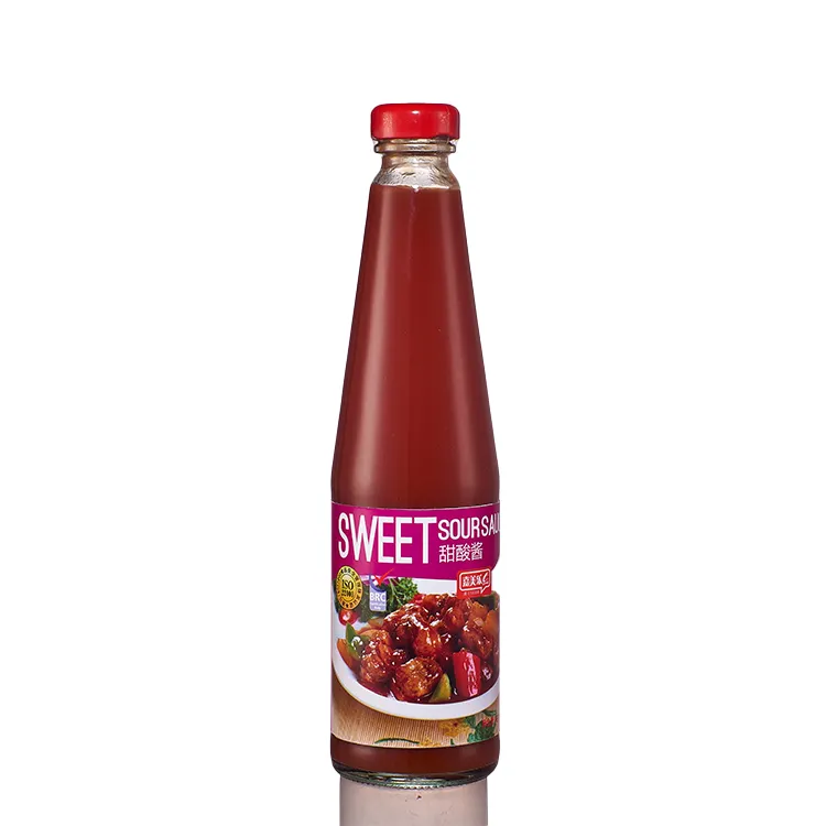 Hot Selling gesunde köstliche Küche Essen gebratenes Huhn Dip chinesische süß-saure Sauce in Glasflasche