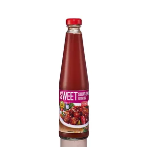 Hot Selling Healthy Delicious Kitchen Food Fried Chicken Dip Chinese Sweet And Sour Sauce In Glass Bottle