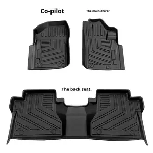 Tapis de voiture complets en TPE imperméables toutes saisons, faciles à nettoyer, inodores, antidérapants, colorés pour Mazda Sorento Carnival K5, position du plancher - Product Image 4