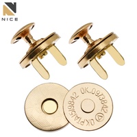 Kancing Magnet Logam, Gesper Rivet Tunggal, Pengikat Magnetik Kuat untuk Tas, Perlengkapan Pakaian, Grosir