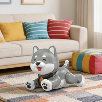 Perro Robot de Juguete RC Inteligente, Shiba Inu y Husky, de Plástico, Eléctrico e Interactivo, con Música y Baile para Niños, Interior y Exterior