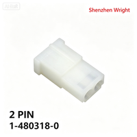 Connecteur Femelle Fils-Fils TE 1-480318-0 5.08mm 2 Broches avec Boîtier en Nylon pour Équipements Électriques, Accessoires et Bornes