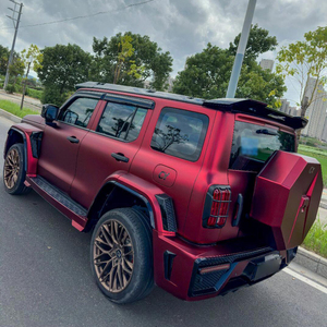 Pellicola Adesiva per Auto Cromata Satinata Rosso Romano Borgogna Nero Senza Bolle d'Aria <span class=keywords><strong>Vinile</strong></span> per Wrapping Auto Rosso Scuro - Product Image 4